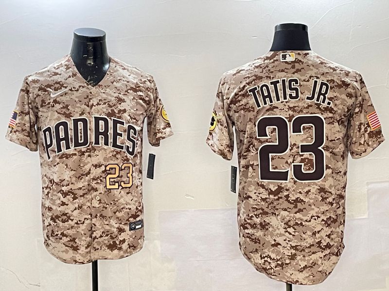 Men San Diego Padres #23 Tatis jr Camo Game 2025 Nike MLB Jersey style 7